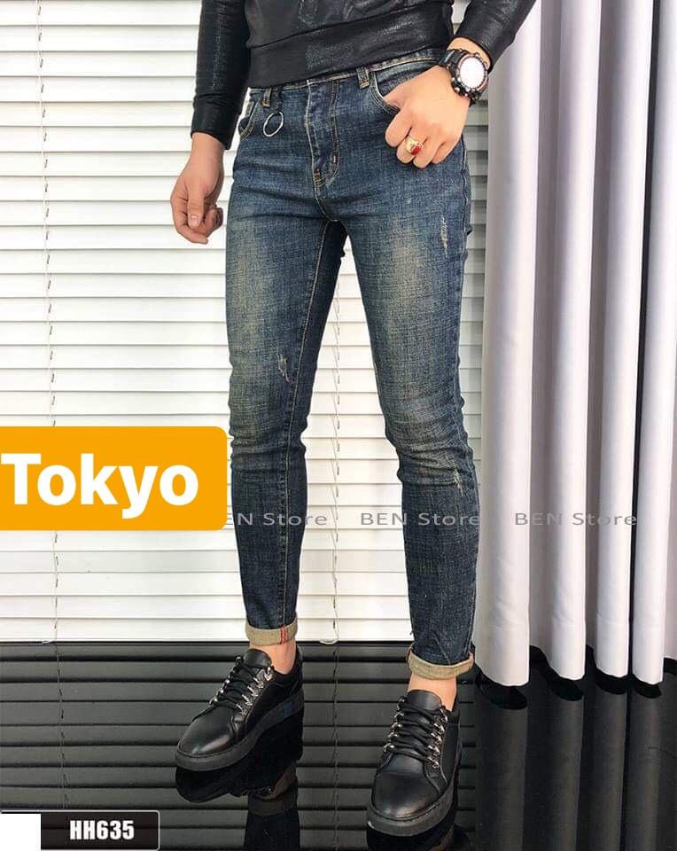 QUẦN JEAN NAM CHẤT BÒ XANH RÊU HÀNG ĐỘC CJ-17 - TOKYO FASHION