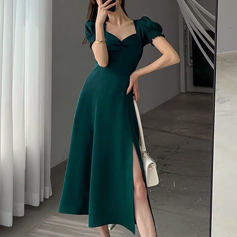 FreeshipMAX [HCM] ĐẦM XÒE NHÚN NGỰC TAY PHỒNG