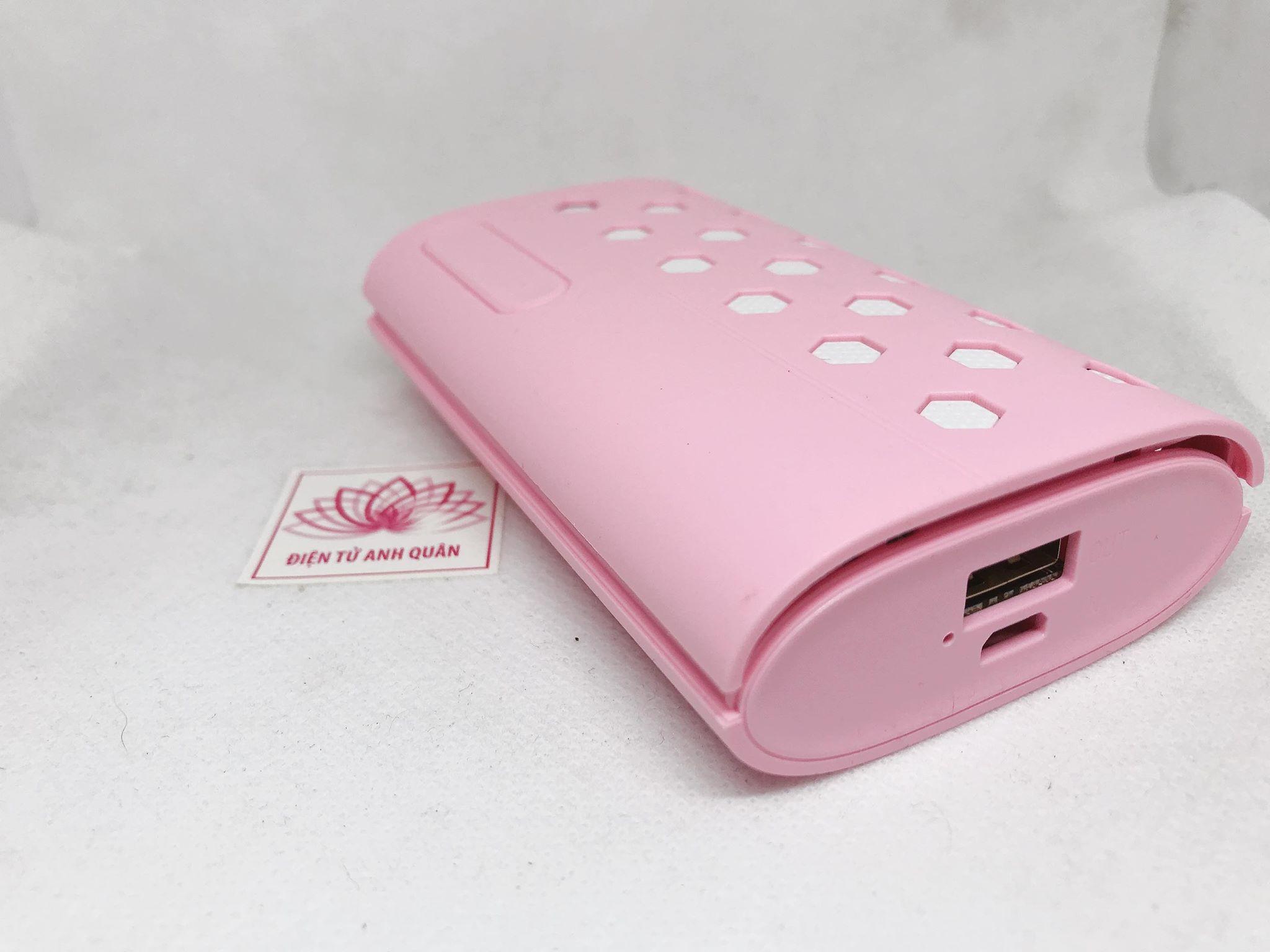 Box sạc dự phòng 3 cell vỏ nhựa (Màu Hồng).
