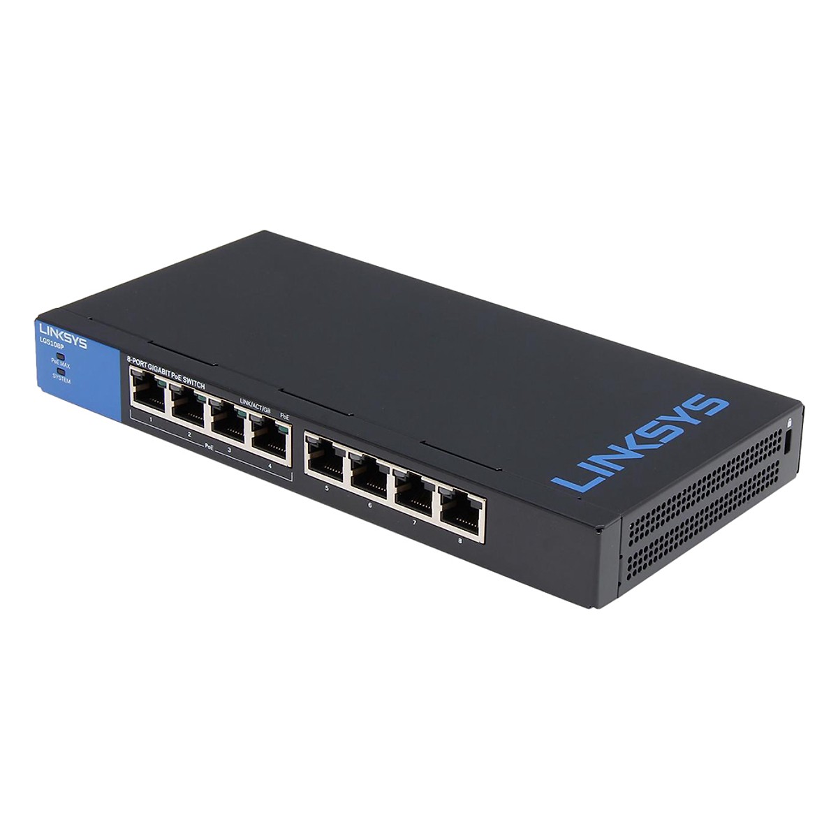 Switch LINKSYS LGS108P 8 cổng Gigabit, Hỗ trợ PoE+