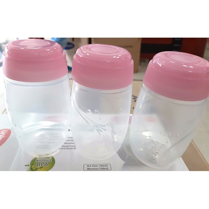 Bình trữ sữa mẹ (đựng sữa mẹ) Unimom - 150ml (bộ 3 bình)