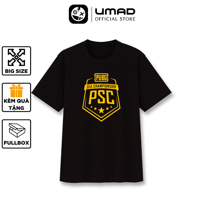 Áo thun nam UMAD bigsize 100kg (3XL, 4XL) cổ tròn tay ngắn phản quang Game PUBG Predator cao cấp team game thủ esport gamer