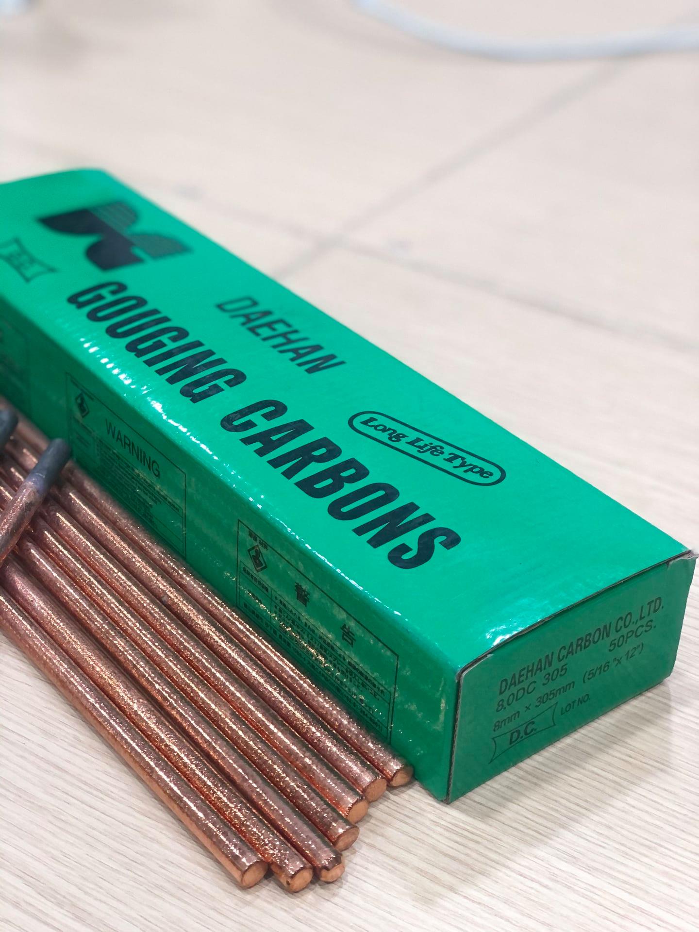 [HCM]Que thổi than nhập khẩu GOUGING CARBON (Ø8 đến Ø12)