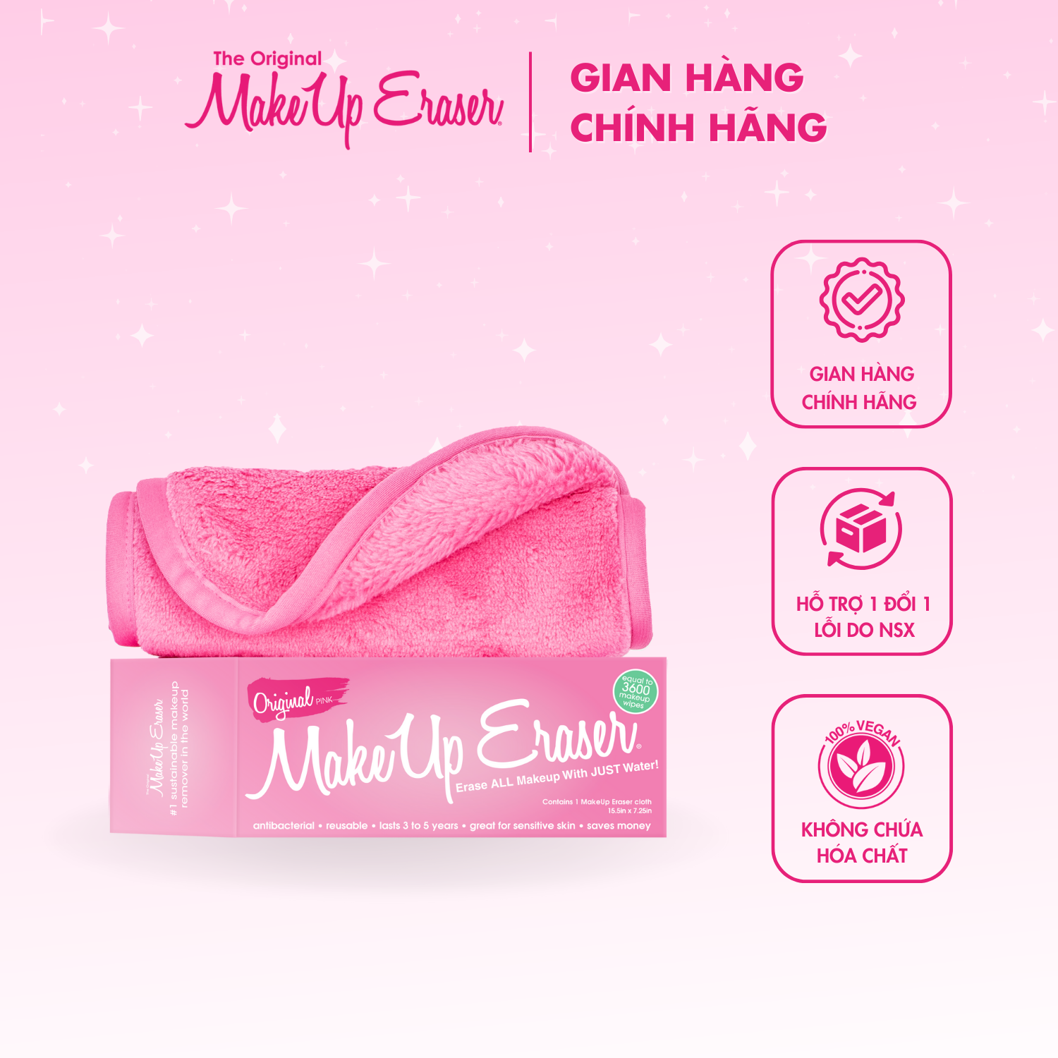 MakeUp Eraser Original Pink Makeup Remover Cloth