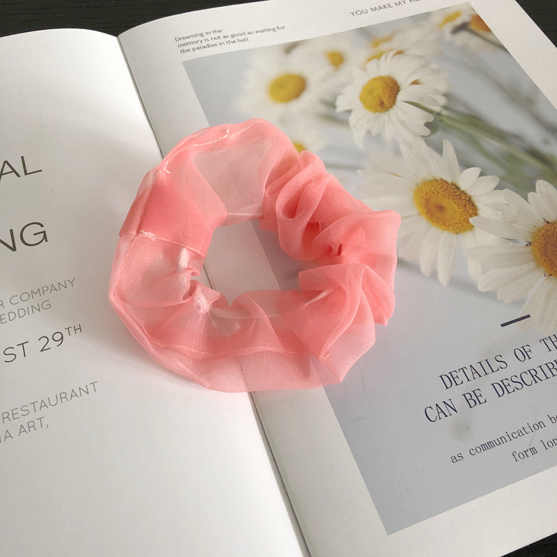 Dây cột tóc vải Scrunchies Trơn 5 màu pastel CT57