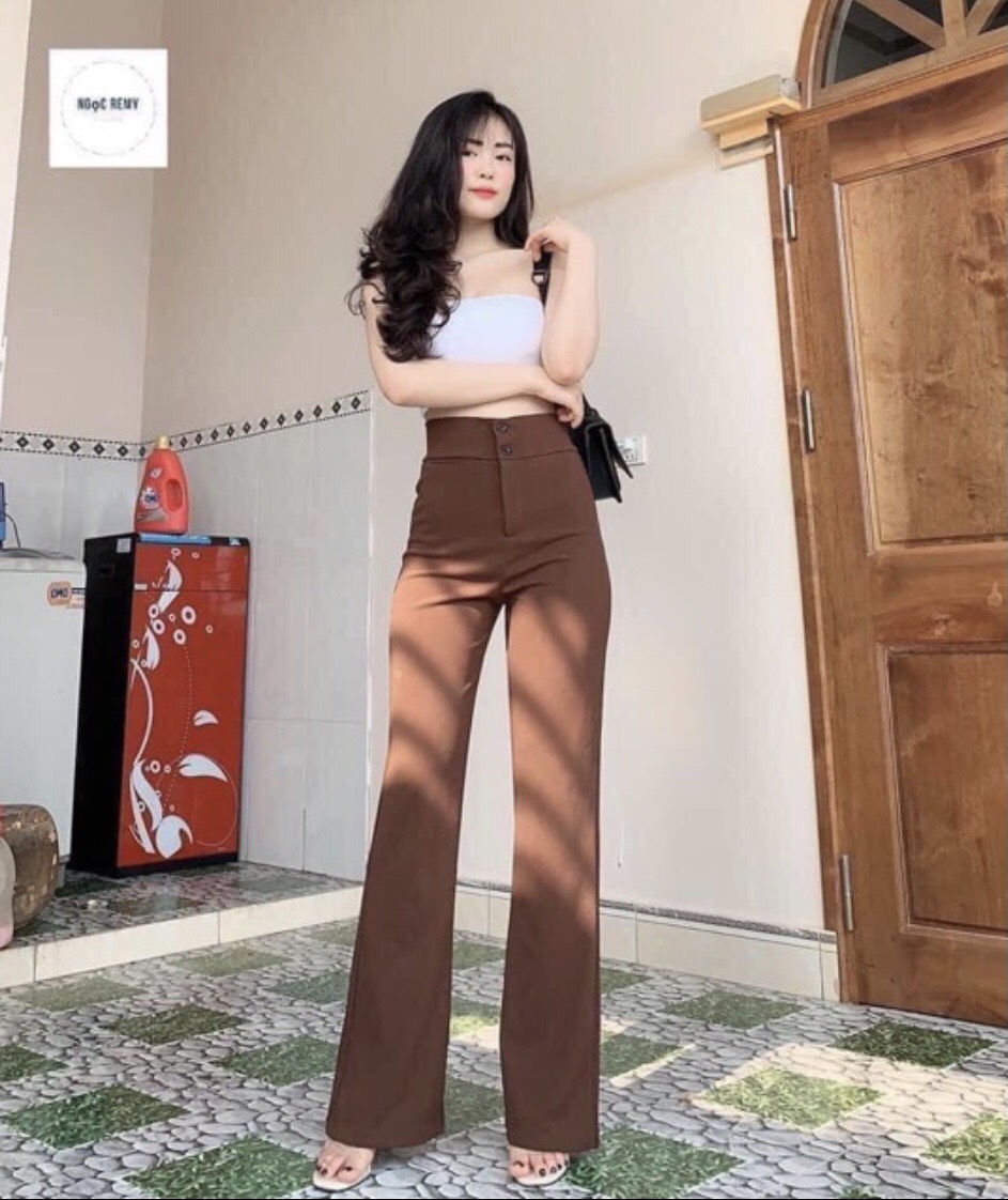Quần Loe 2 Khuy Cạp Cao Dáng Vảy KT_811