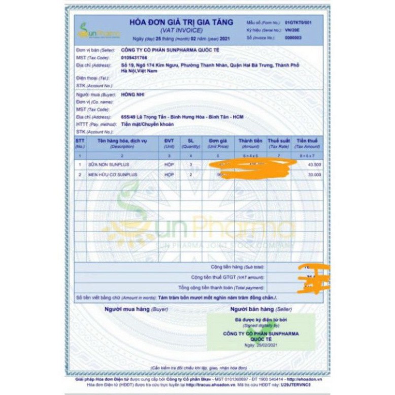 Men hữu cơ + Sữa Non Sunplus