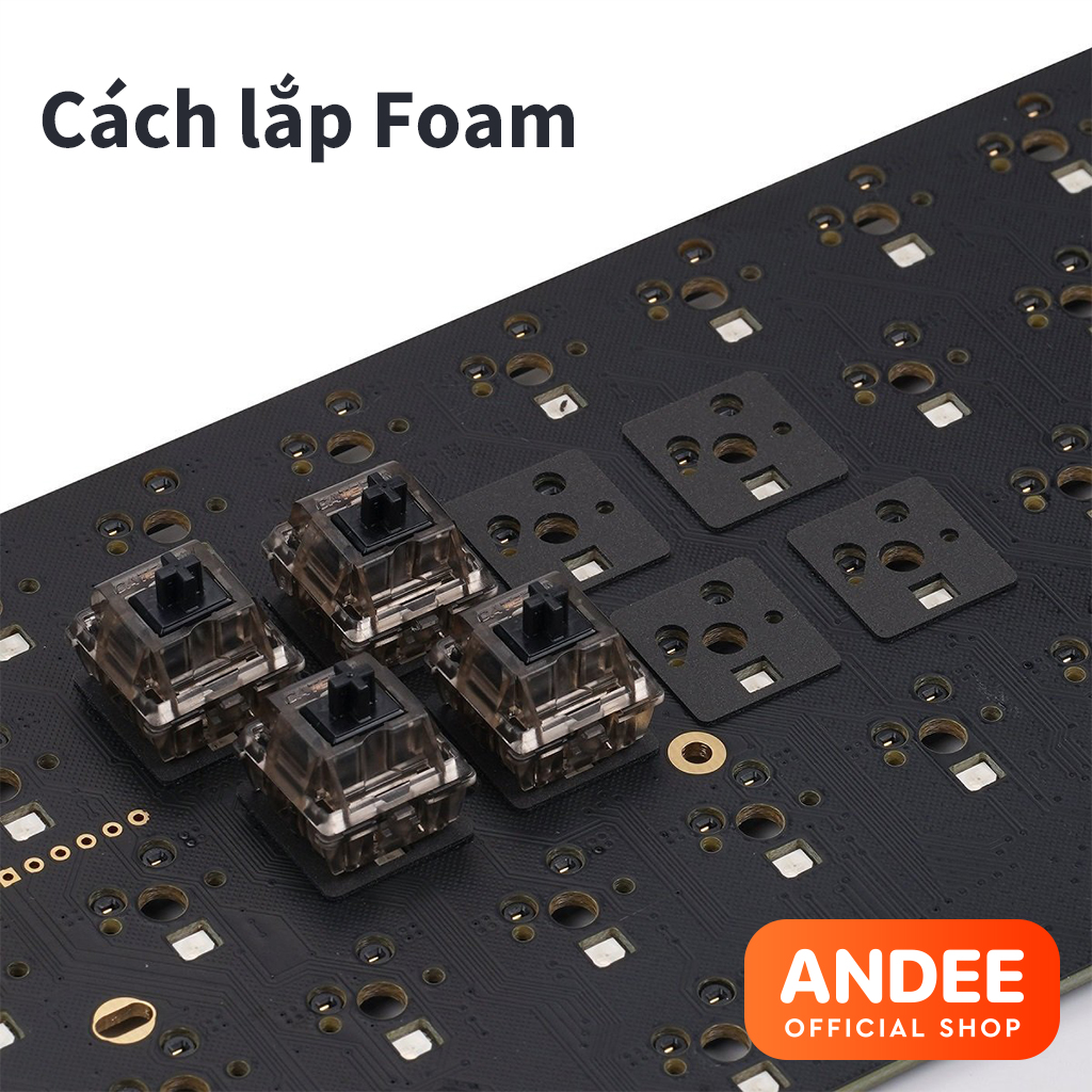 Switch Foam - Switch Pad chất liệu Poron, IXPE, EVA dày 0.5mm dành cho bàn phím cơ