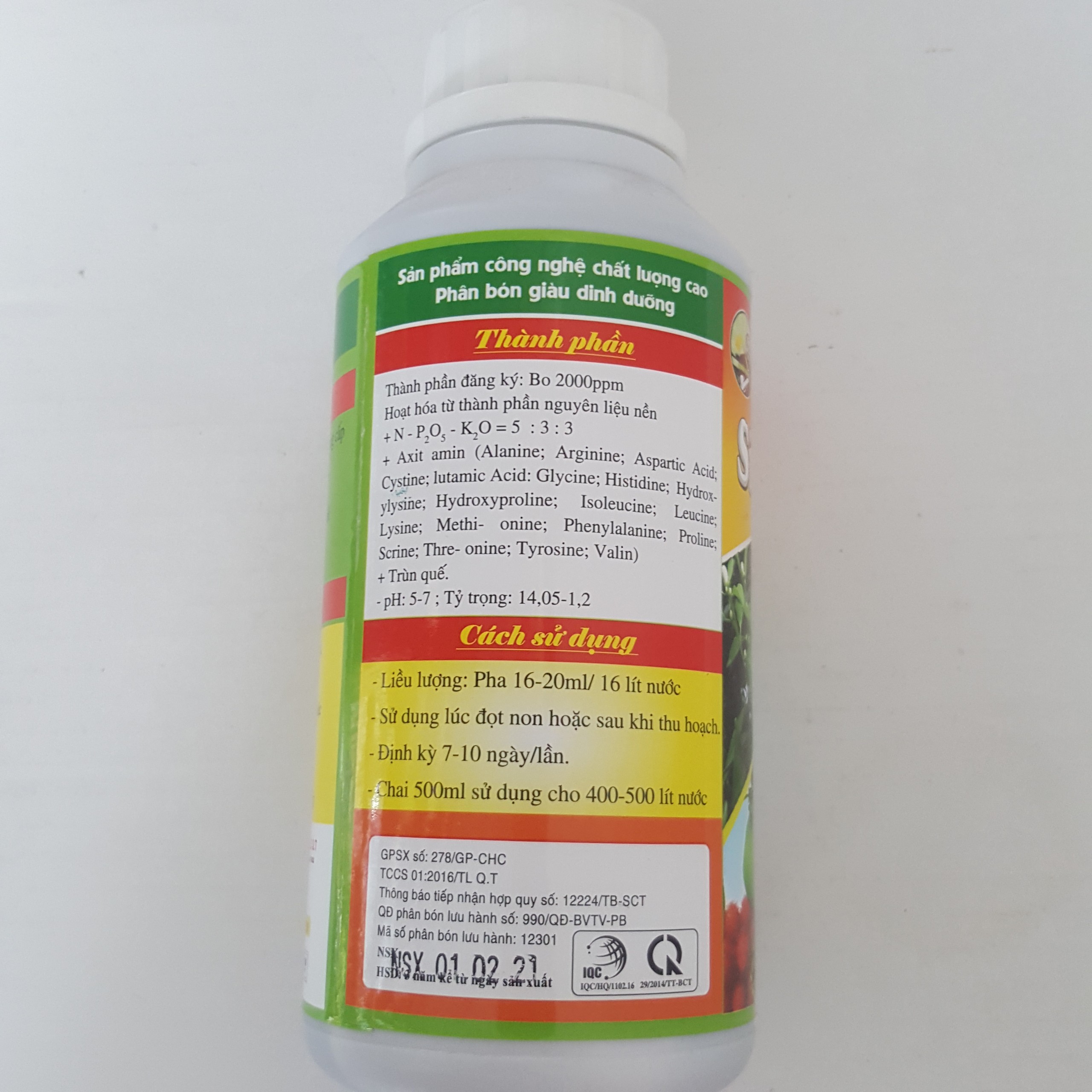 Phân bón SIÊU BUNG ĐỌT bổ sung VI LƯỢNG CÂN THIẾT - 500ml