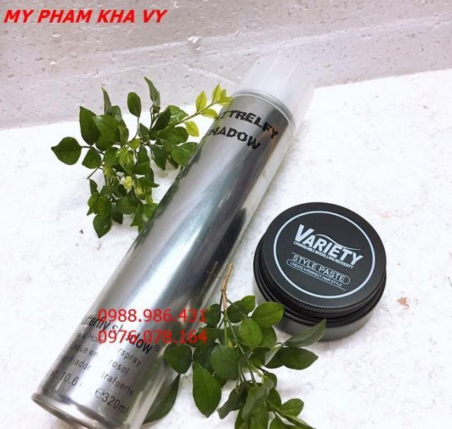 Combo Gôm Sáp Vuốt Tóc Nam Variety và Gôm Xịt Tóc Butterfly Shadow