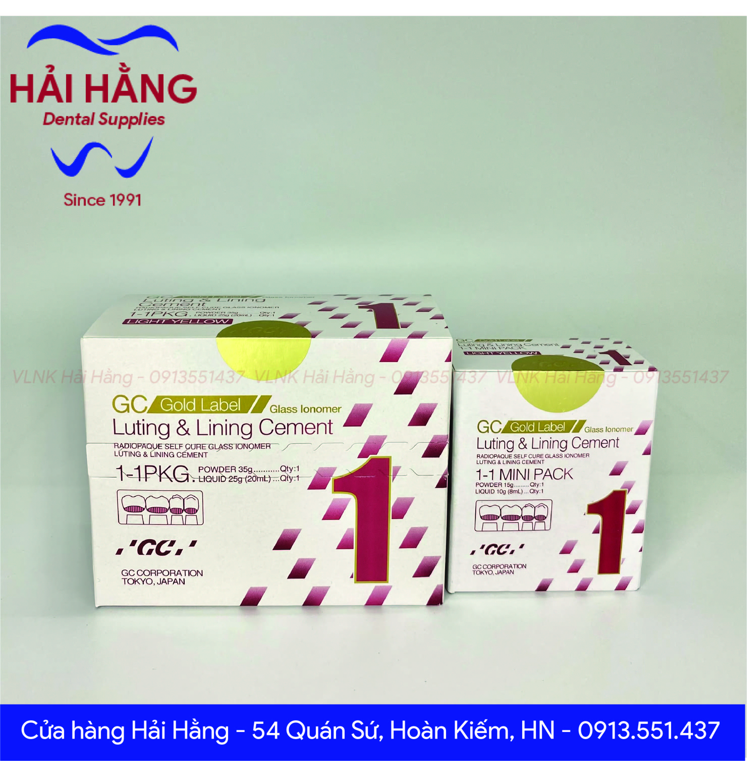 Chất gắn cement Fuji 1 GC chính hãng (15g/35g/nước lẻ 20ml)