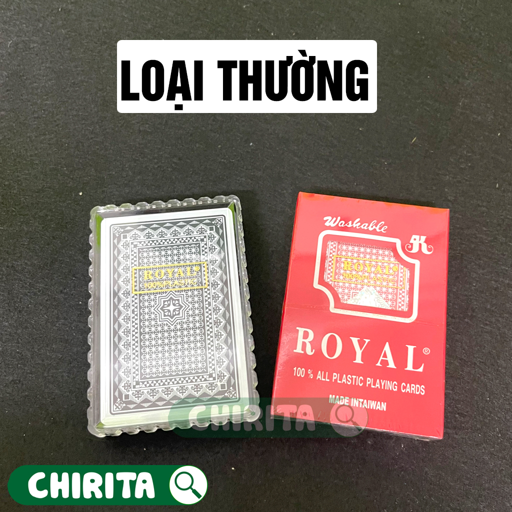 Bài 52 Lá Nhựa ROYAL .JPN/ ROYAL TAIWAN / MẠ VÀNG / GIẤY DOUBLE K Đủ Mẫu Khách Chọn - Bộ Bài Tây Nhựa Dòng Cao Cấp Loại Xịn Đài Loan ROYAL 100% Plastic Dùng Được Trong Nhiều Trò Chơi - CHIRITA