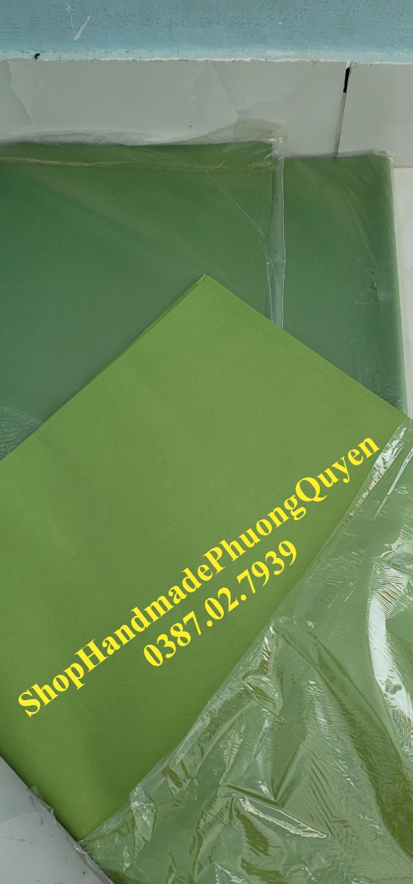 Giấy màu xanh làm lá cây 70gsm