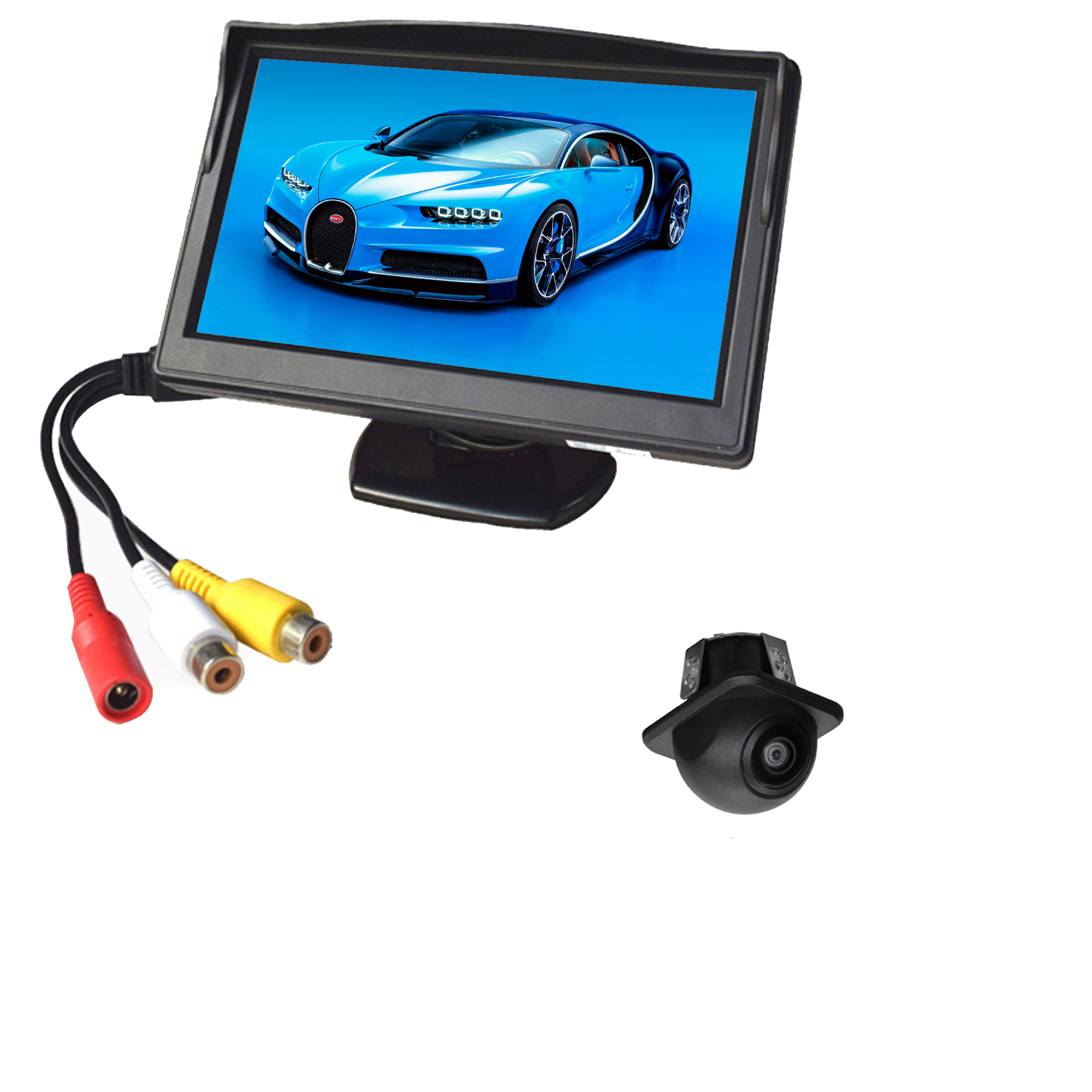 Bộ màn hình và camera căn lề, màn hình 5 inch, camera căn lề góc quay rộng