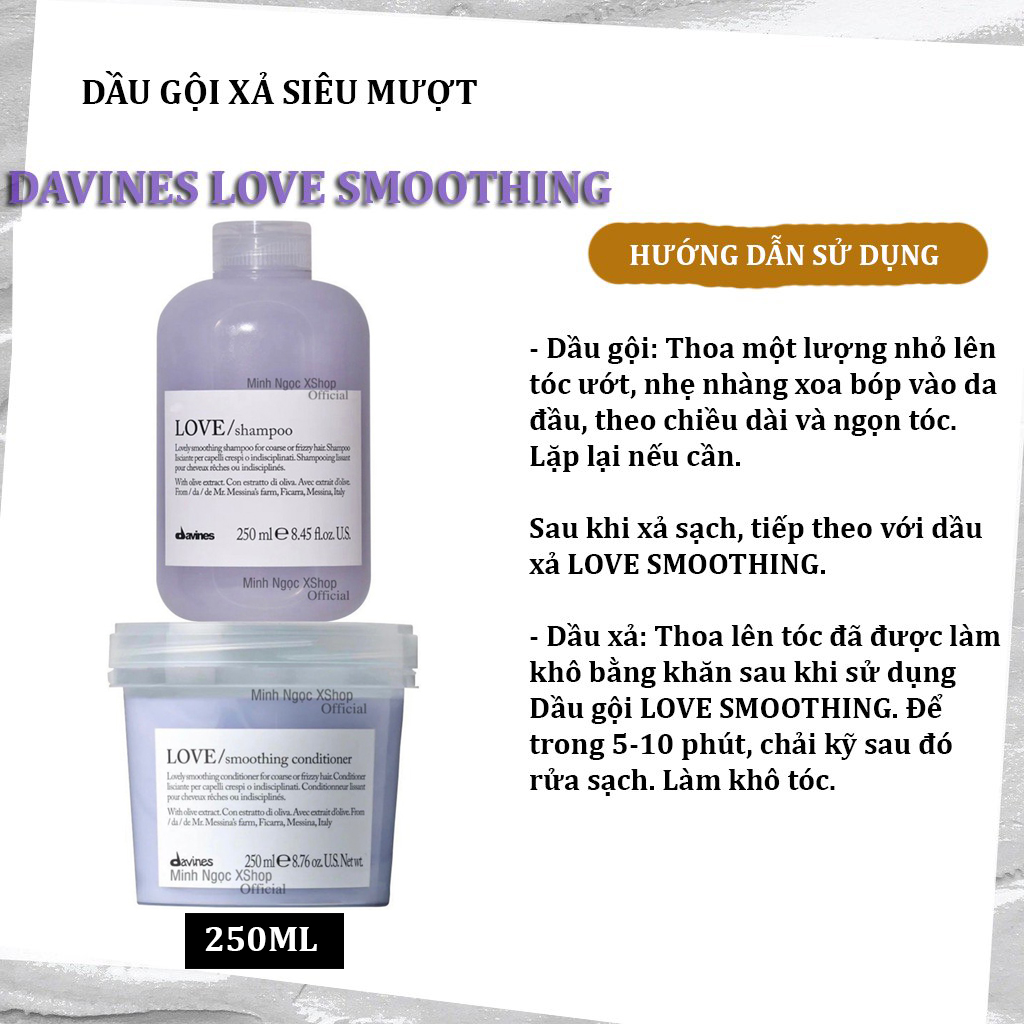 Dầu xả siêu mượt Davines Love Smoothing 250ML