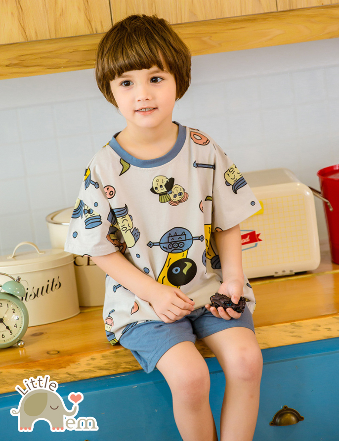 Bộ đồ bé trai cộc tay Cotton - Vũ trụ