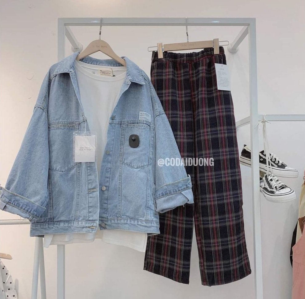 Áo khoác jean nữ dáng rộng ( hàng quảng châu loại 1 sẵn shop )