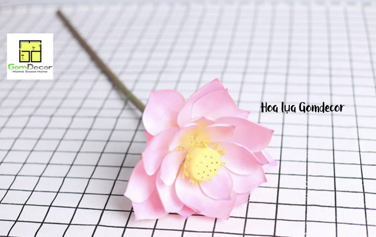 Hoa sen giả hoa lụa cao cấp đẹp bông sen giả đẹp