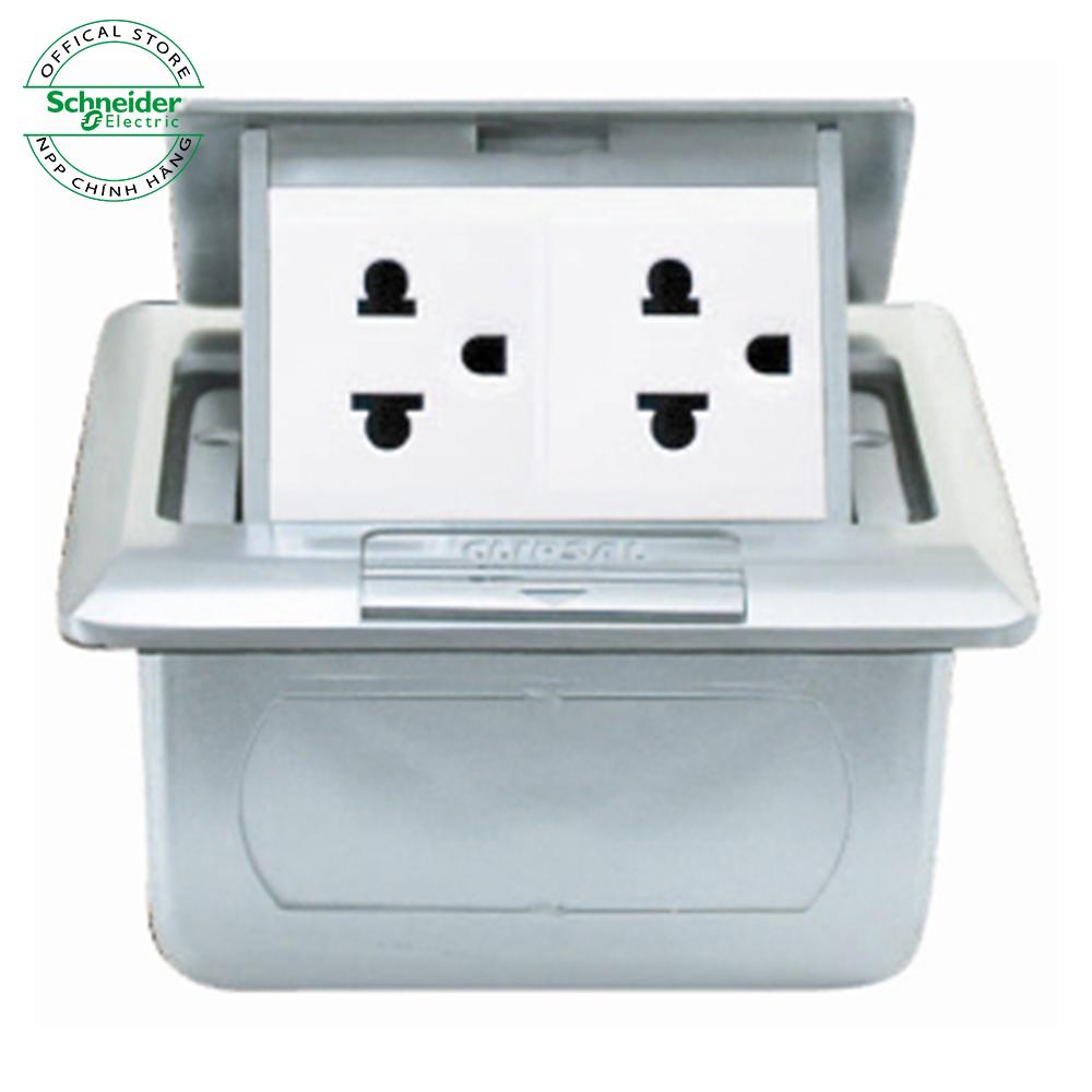 Empty floor outlet w. box for series concept, aluminium color