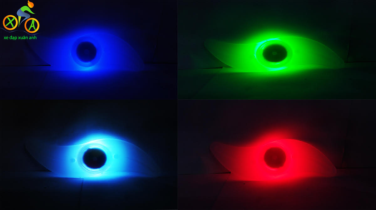 Đèn led gắn bánh xe đạp phát sáng 3 chế độ