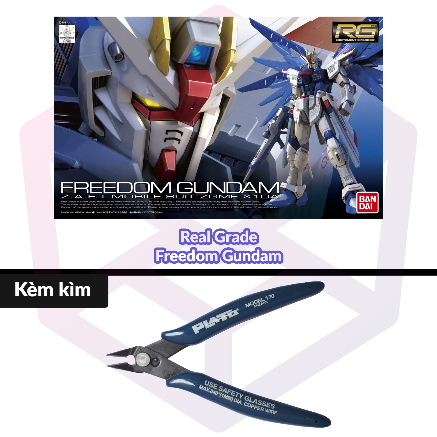 Mô Hình Lắp Ráp Gundam Bandai RG 05 Freedom Gundam [Bandai-RG]