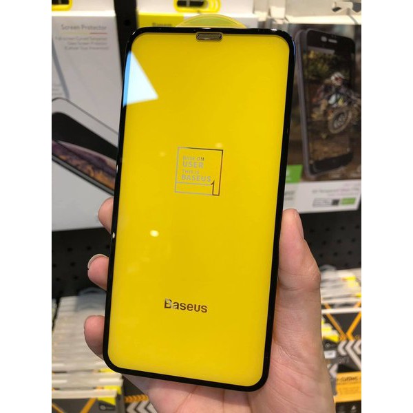 Kính cường lực Baseus Cho iPhone X/ Xs/ XR/ Xs Max Chống bụi màng loa, Full màn hình