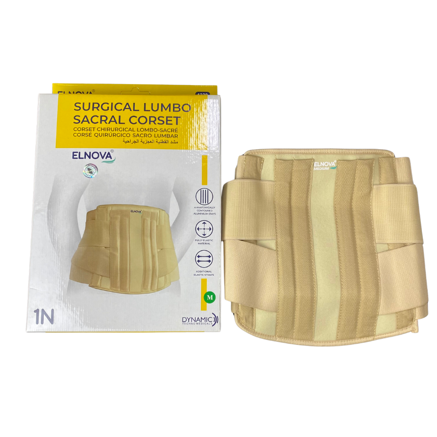 Đai cố định thắt lưng cột sống Elnova (màu kem) – 1320 Likima