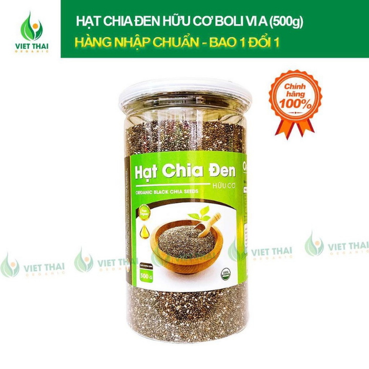 Hạt Chia Đen [ Chất Lượng ] Hạt Chia Bolivia Hữu Cơ (Gói 500Gr) - Yêu Hạt