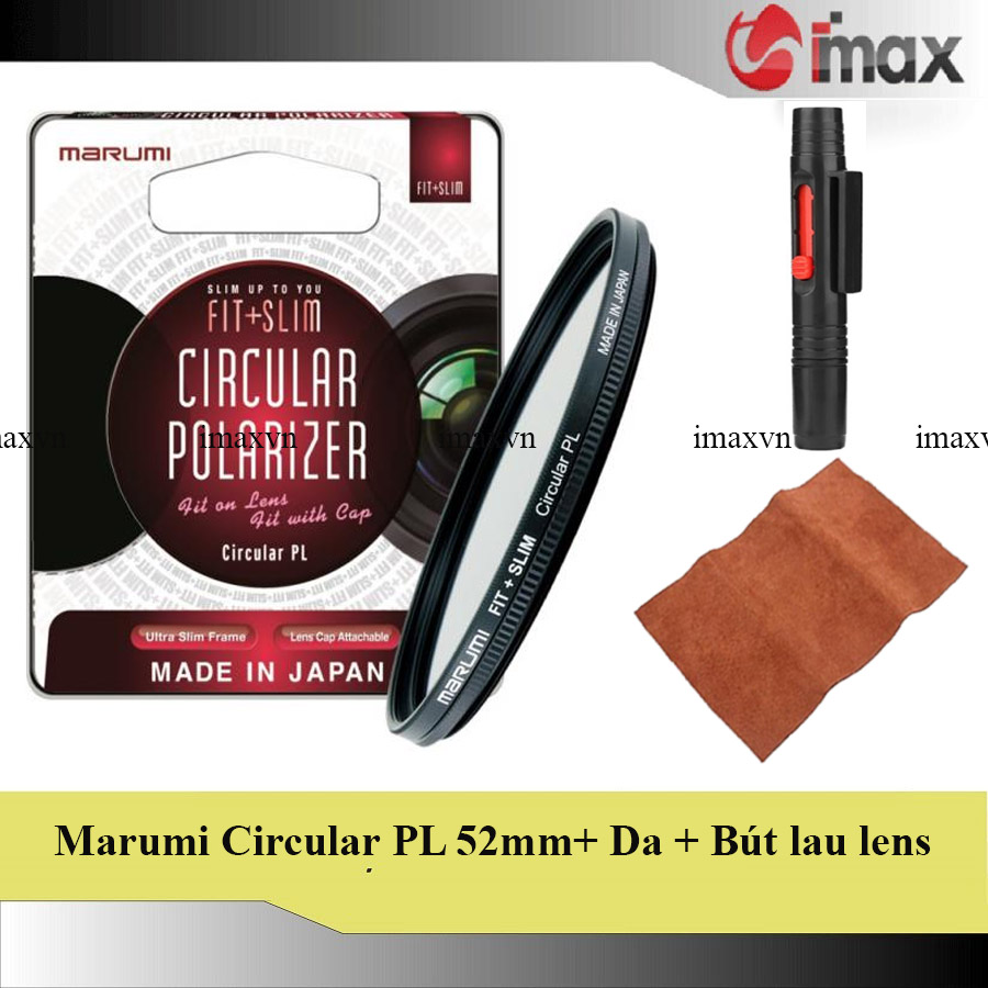 Kính lọc filter marumi fit & slim cpl 49mm + bút lau lens