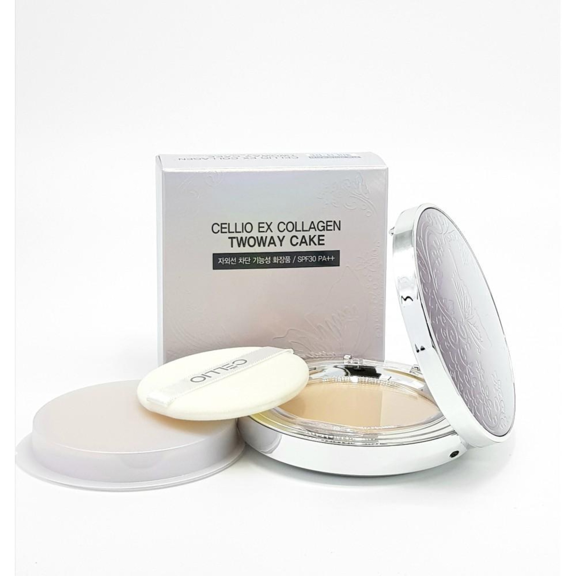 Phấn phủ Cellio Ex Collagen Twoway Cake SPF30