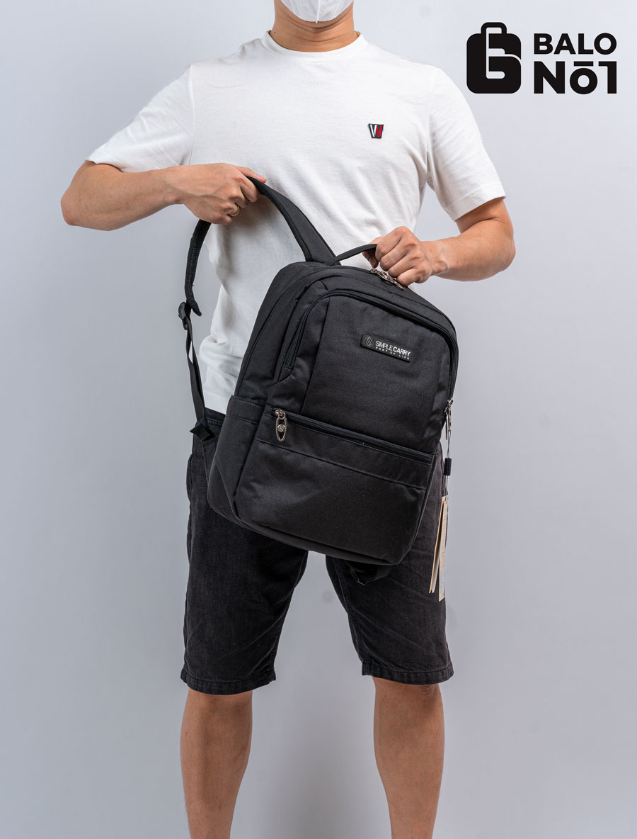 [HCM][Tặng Vớ] Balo Thời Trang Cao Cấp Simple Carry ISSAC 6 Black