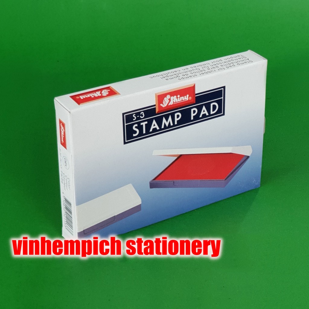 Hay tampon chấm mực - hộp mực dấu sp-3 shiny stamp pad sp3 70x110mm