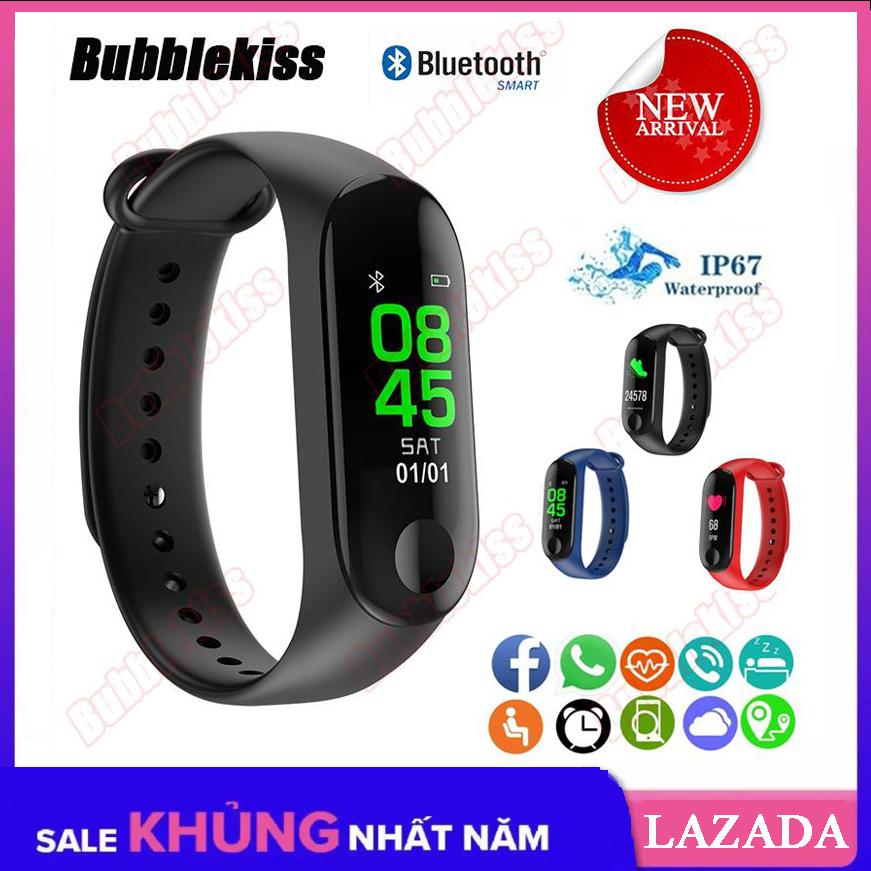 Vòng Đeo Tay Thông Minh Smart Band M3 Đo Nhịp Tim Kết Nối Bluetooth.Đồng Hồ Thông Minh Chống Nước Vòng Tay Đồng Hồ Dây Đeo Tay Tập Thể Thao Vòng Theo Dõi Sức Khỏe Vòng Theo Dõi Vận Động