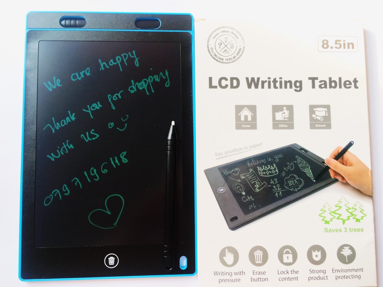 [HCM]Bảng viết tự xóa LCD 8.5 inch 3 Trees