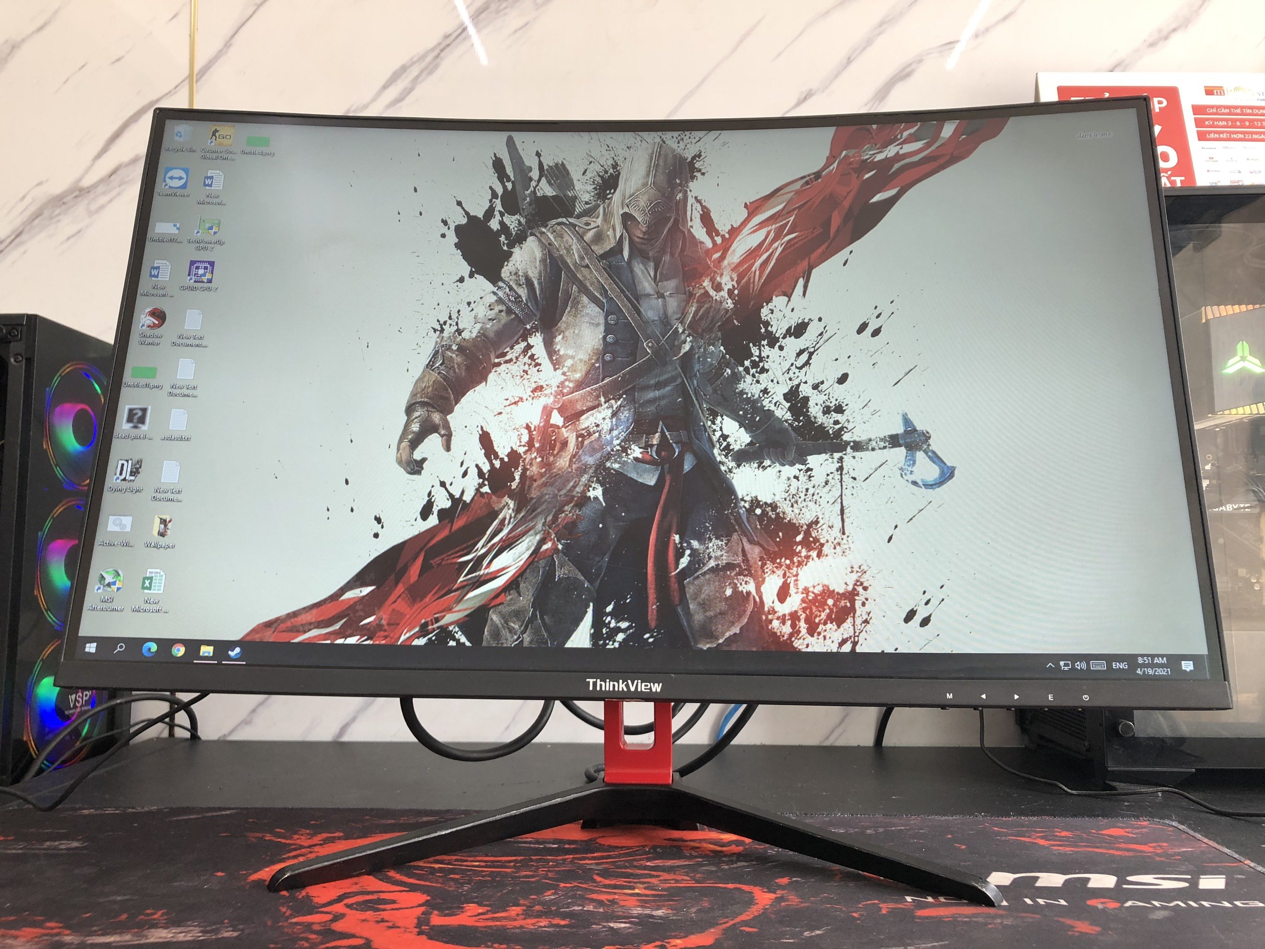 Trả Góp 0%]Màn Hình Lcd 27” Thinkview Ca27 Fhd 75Hz Gaming Monitor Cong -  2Nd | Lazada.Vn