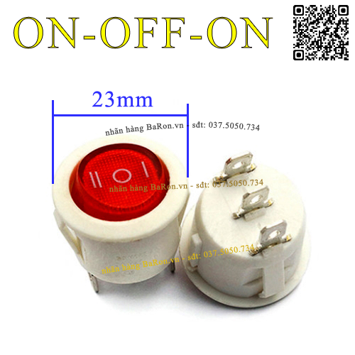 Công tắc tròn on/off/on 3 chân, 4 chân có đèn báo