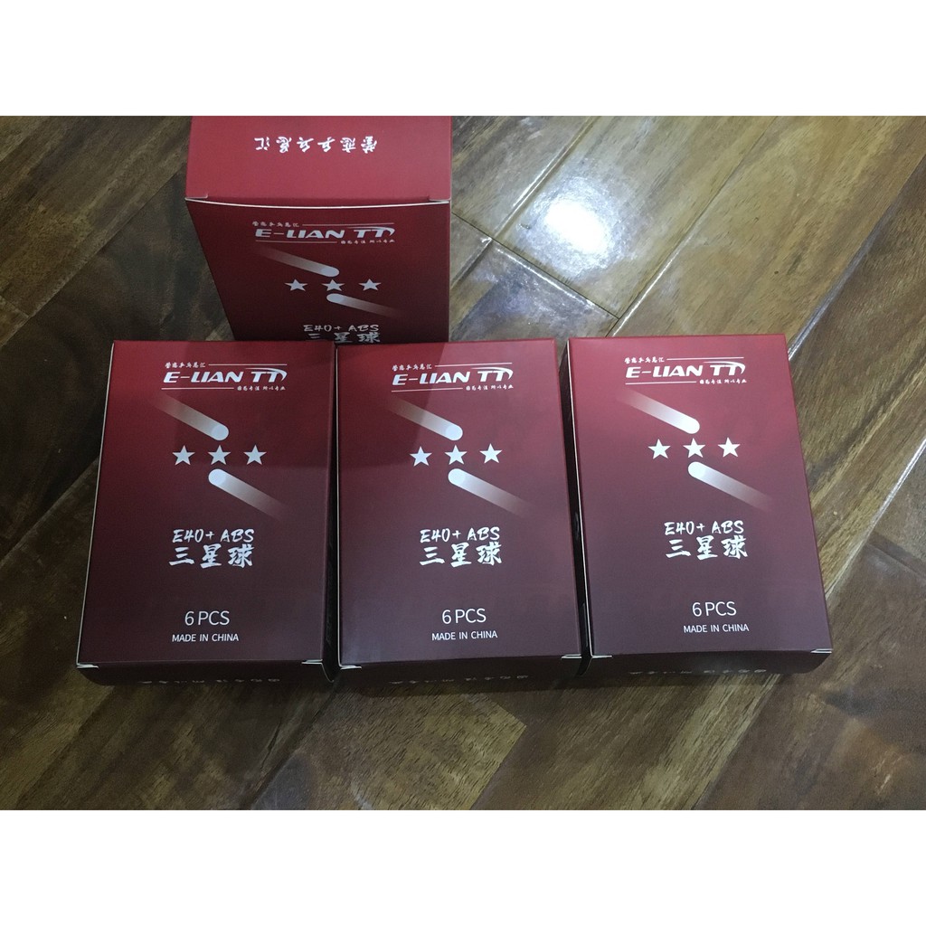 BÓNG THI ĐẤU E-LIAN 6 QUẢ TIÊU CHUẨN ITTF (BÓNG TIÊU CHUẨN RẺ NHẤT)
