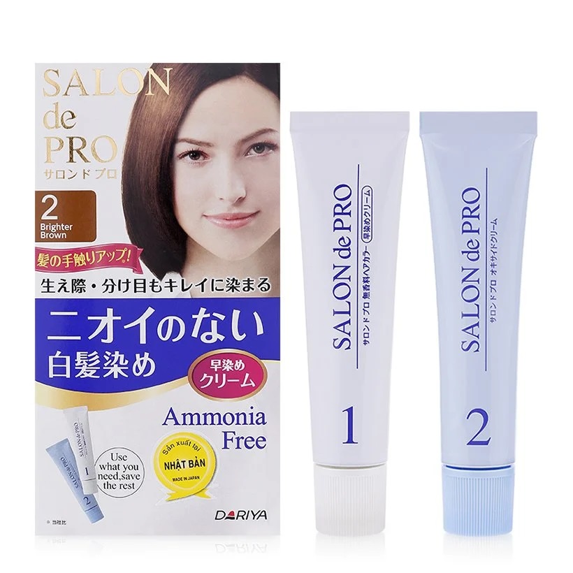 Kem Nhuộm Tóc Phủ Bạc Salon De Pro 2 (Màu Nâu Sáng Nhất)
