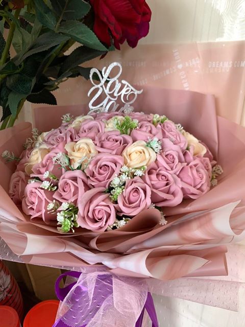 [HCM]Hoa hồng sáp thơm bó theo yêu cầu