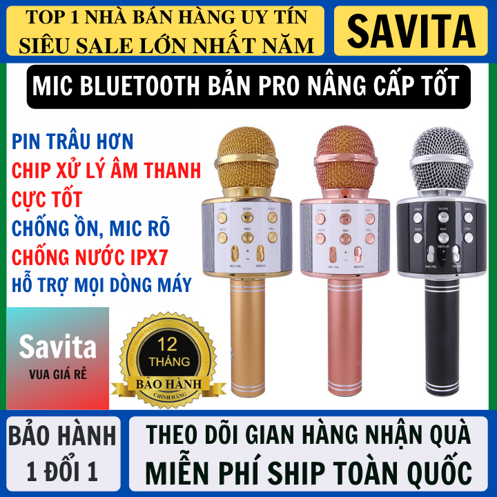 Micro không dây bản pro - loa microlab bluetooth - loa micro giá rẻ - loa micro mini - loa micro không dây micro loa ws 858 - micro loa bluetooth - micro loa mini - tích hợp công nghệ bluetooth 5.0 kết nối mạnh bền - chỉnh giọng nói