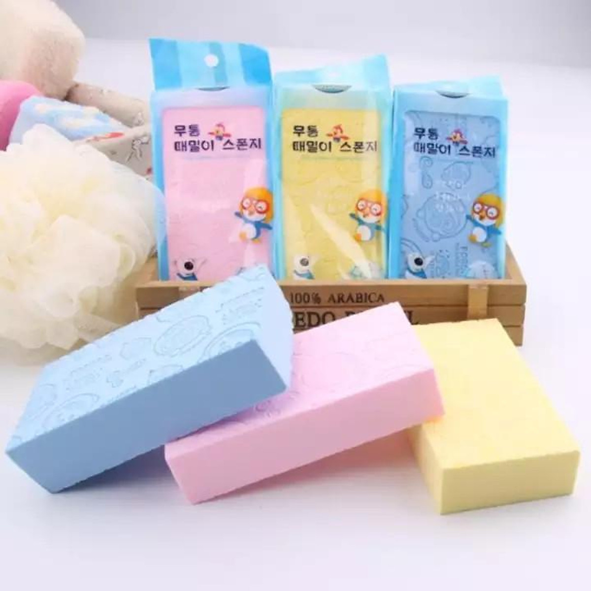 Bông tắm, miếng kỳ ghét siêu sạch Hàn Quốc