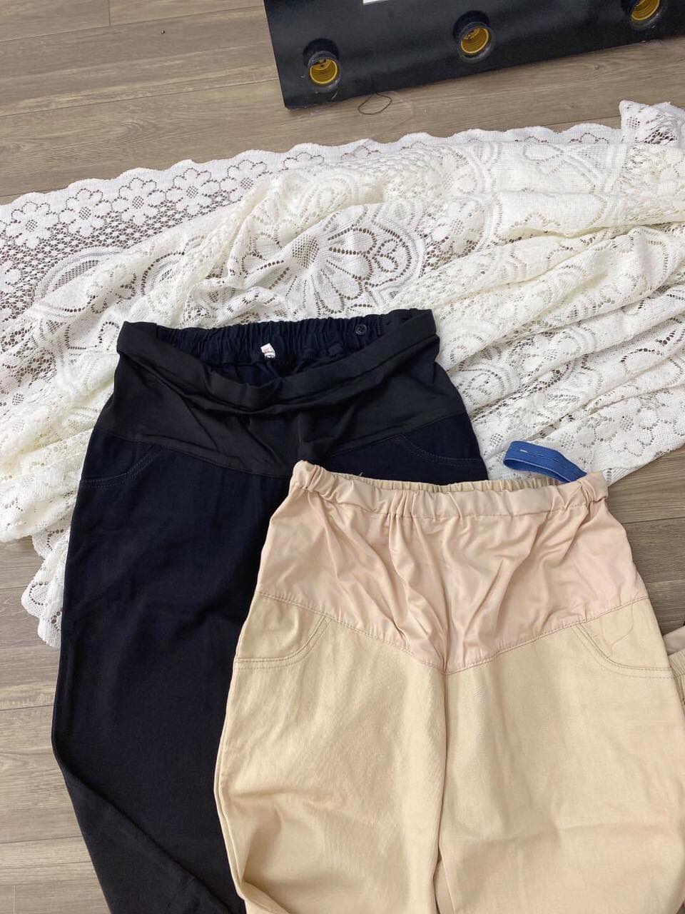 Quần Bầu Dáng Baggy, Chất Kaki Mềm, Mịn