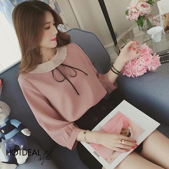 [HCM]Áo kiểu Selina dập ly cổ