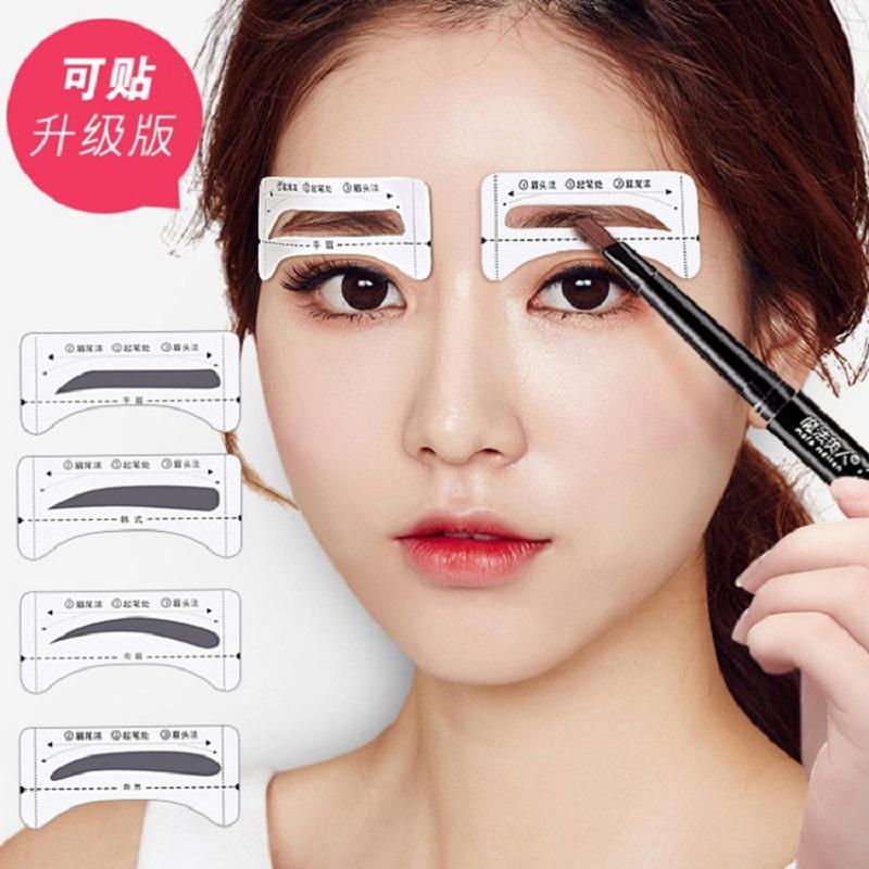 [HCM]Bộ 4 Khuôn Kẻ Mày Dán Hàn Quốc - Mẫu Mới