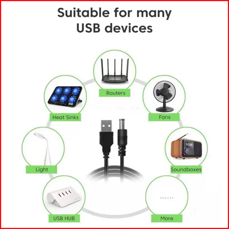 Dây chuyển đổi nguồn USB 5V sang 8.4V DC