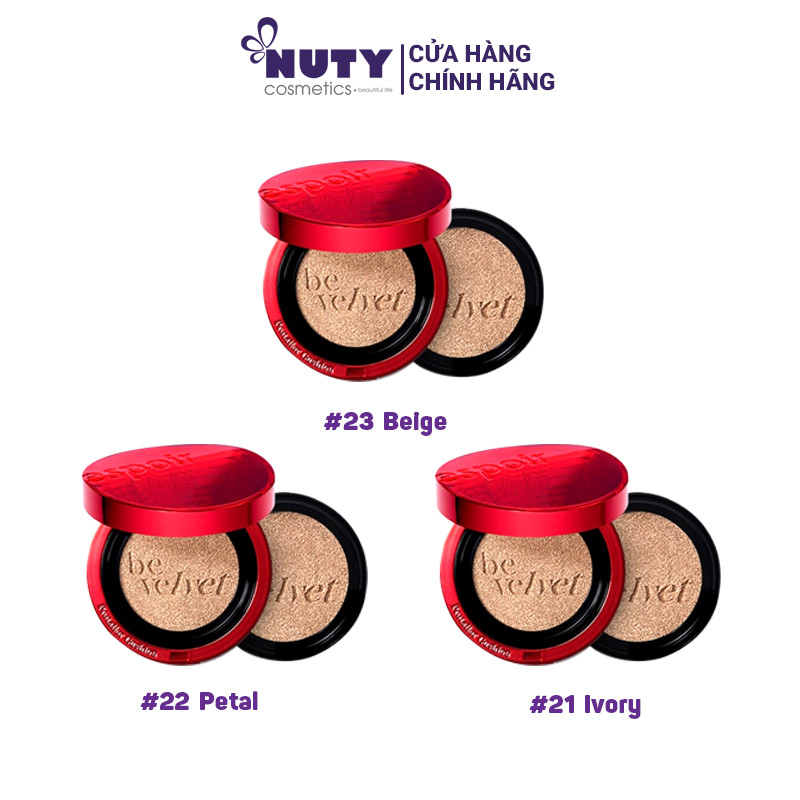 Phấn Nước Espoir Pro Tailor Be Velvet Cushion SPF34 PA++ (Kèm Lõi)