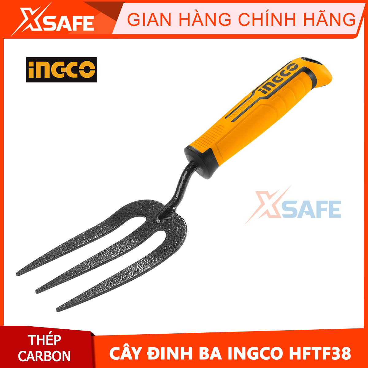 Bộ dụng cụ làm vườn INGCO dụng cụ xới đất cây đào đất cào xới đất làm vườn đi cắm trại xẻng đào đất cuốc đất