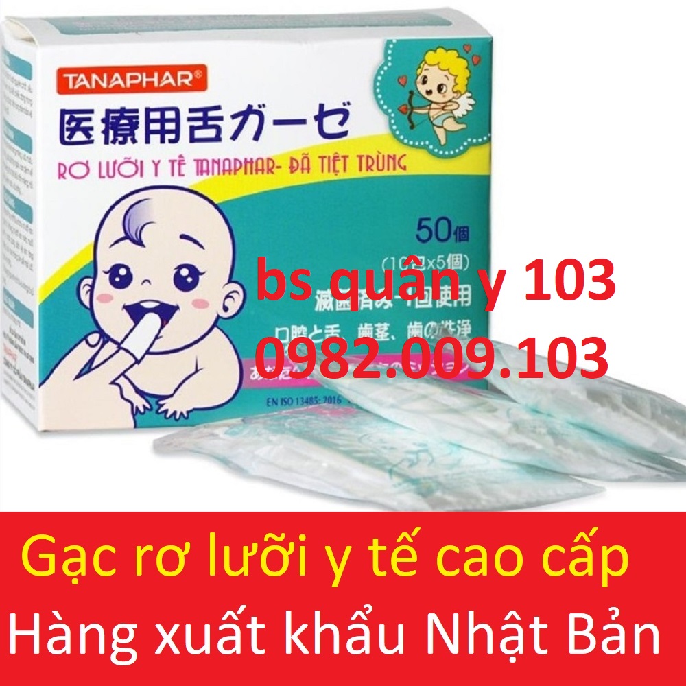 Gạc rơ lưỡi y tế trẻ em Tanaphar đã tiệt trùng