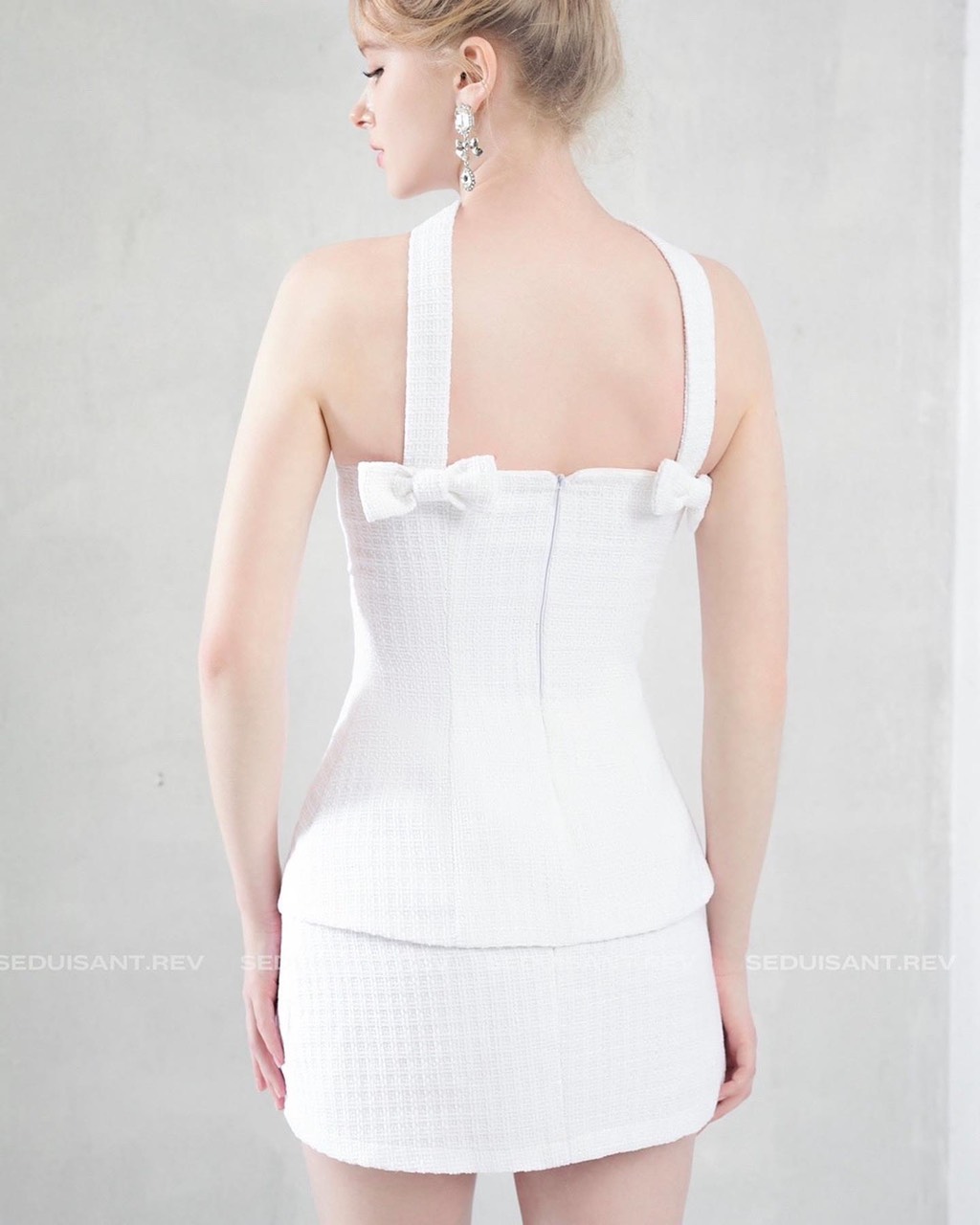MALIE SET - SET DẠ TRẮNG có tách set (ÁO VÀ CHÂN VÁY) SEDUISANT.REV