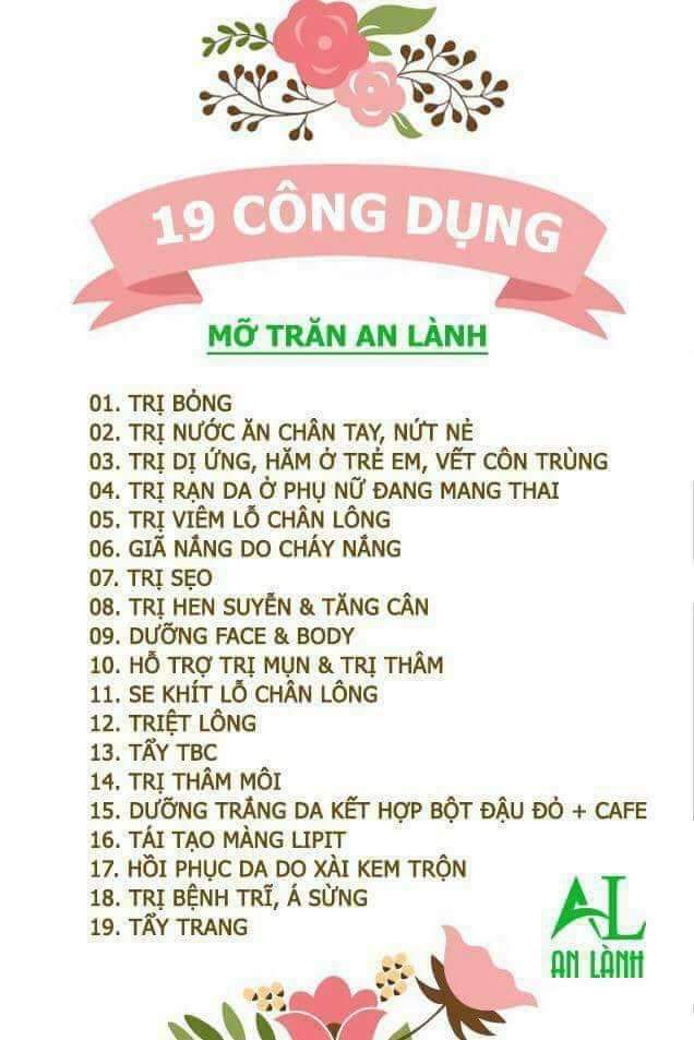 MỠ TRĂN TỰ NHIÊN AN LÀNH - TRIỆT LÔNG, DƯỠNG DA